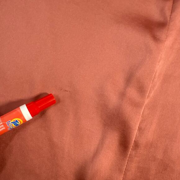 Free People XL Intimately FP City Cool Midi Slip Dress Canyon Clay Satin *flaw - Picture 10 of 12